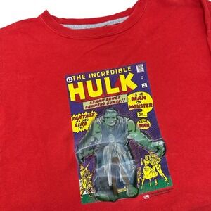 Ecko Unltd. x Marvel Hologram HULK Comic Promo Vintage Red Long Sleeve Shirt XL
